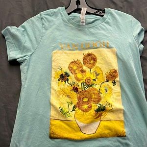 Aesthetic sage green vangough shirt